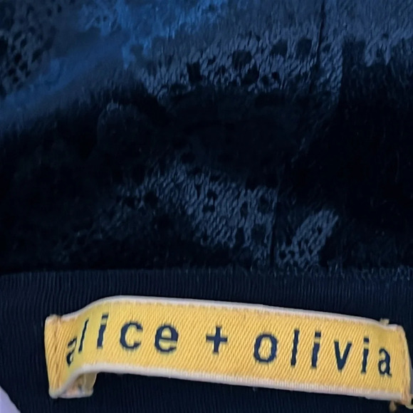 Alice + Olivia Yodi Square Neck Peplum Dress in Black - Size 0 (measured) - Picture 9 of 10